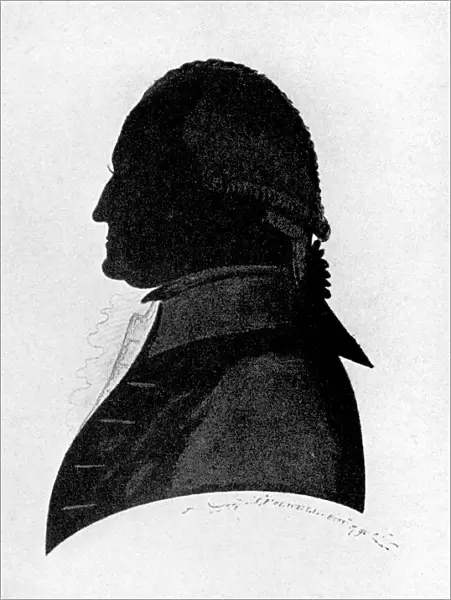 Silhouette portrait of George Washington