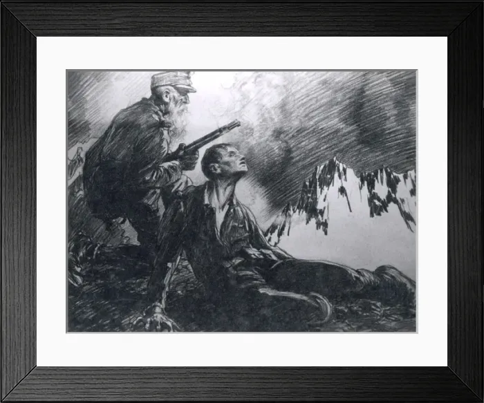 Framed Print : Father and son fighting in the Dolomites, WW1 Framed Print : Father and son fighting in the Dolomites, WW1