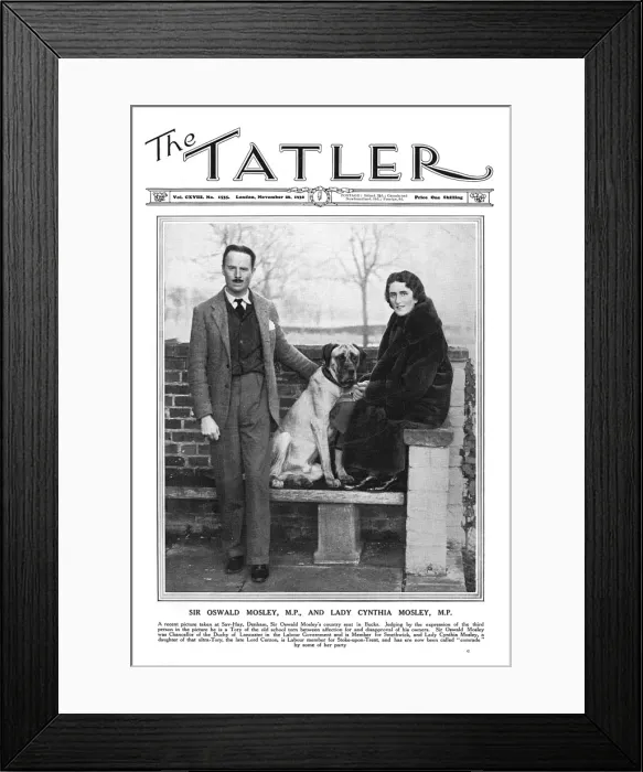 Framed Print : Front cover of The Tatler featuring Oswald and Cynthia Mosle Framed Print : Front cover of The Tatler featuring Oswald and Cynthia Mosle