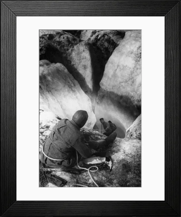 Framed Print : Climbing a Glacier Framed Print : Climbing a Glacier