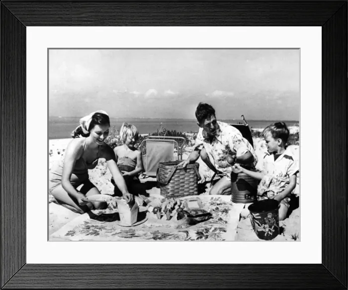 Framed Print : Beach Picnic Framed Print : Beach Picnic