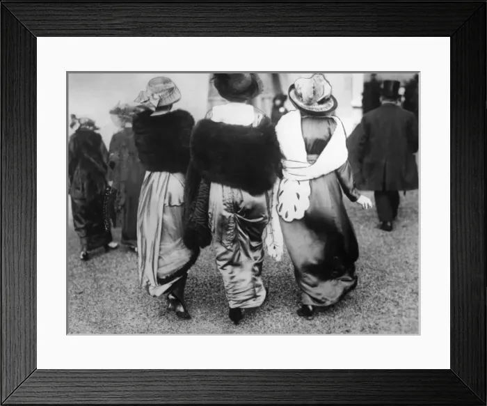 Framed Print : Fashionable Fur Stoles Framed Print : Fashionable Fur Stoles