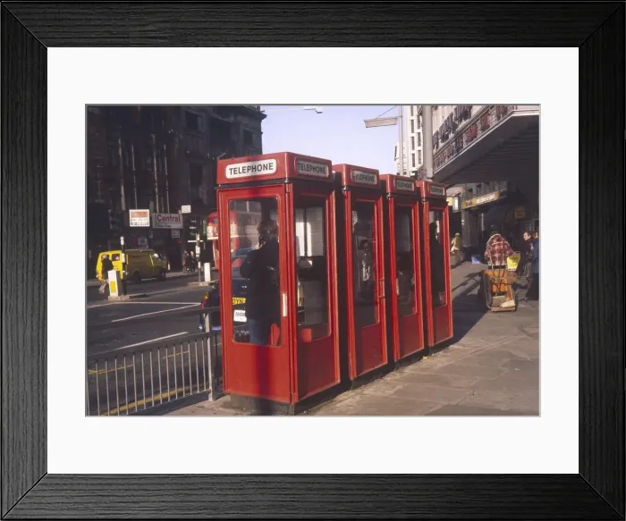 Framed Print : Red Telephone Boxes Framed Print : Red Telephone Boxes