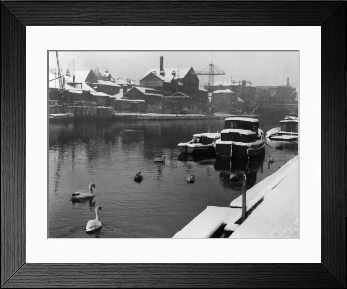 Framed Print : Snowy Industrial York Framed Print : Snowy Industrial York