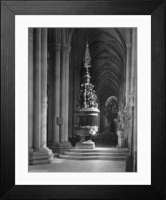 Framed Print : Beverley Minster Font Framed Print : Beverley Minster Font