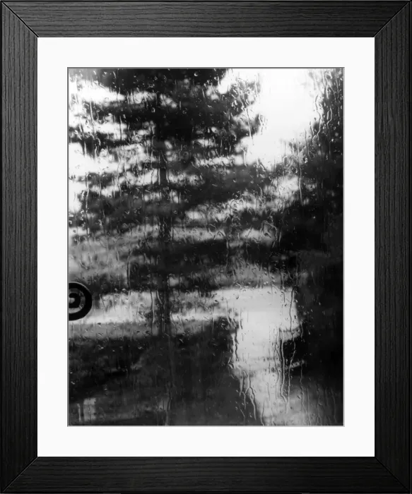 Framed Print : RAINY DAY. Raindrops on a window pane. Date: 1960s Framed Print : RAINY DAY. Raindrops on a window pane. Date: 1960s