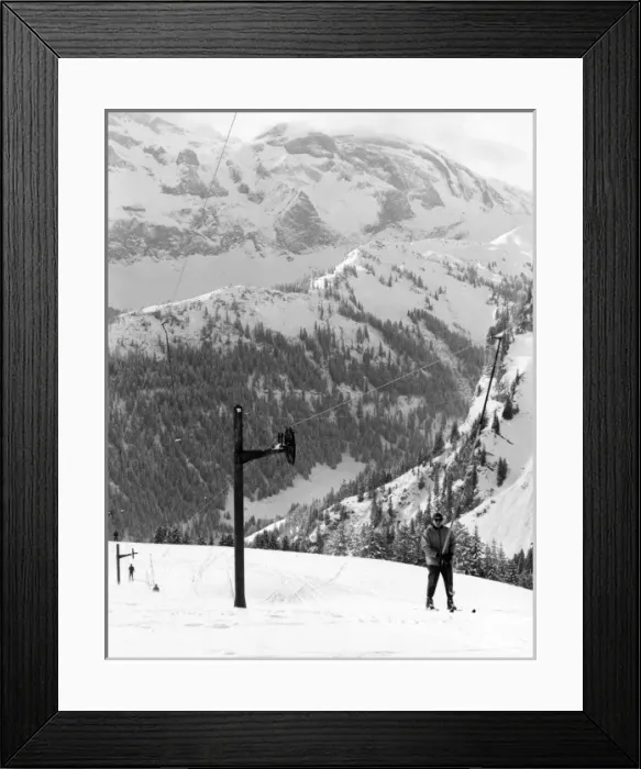 Framed Print : SKI PULLEY Framed Print : SKI PULLEY