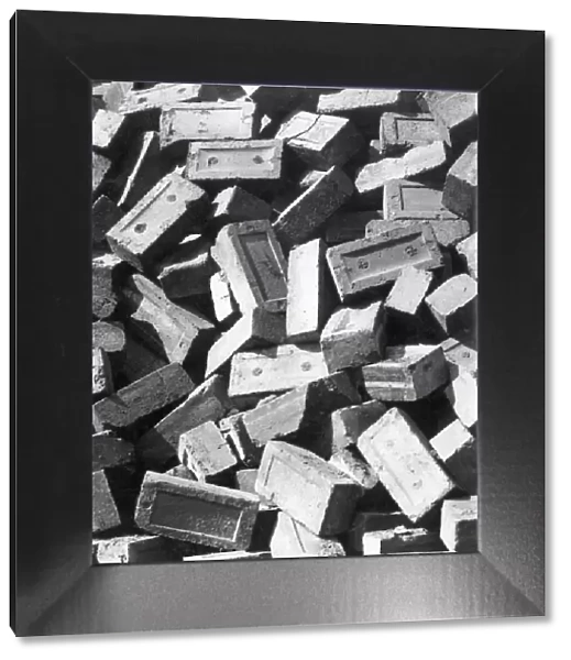 BRICKS. Just a pile of bricks. Date: 1960s
