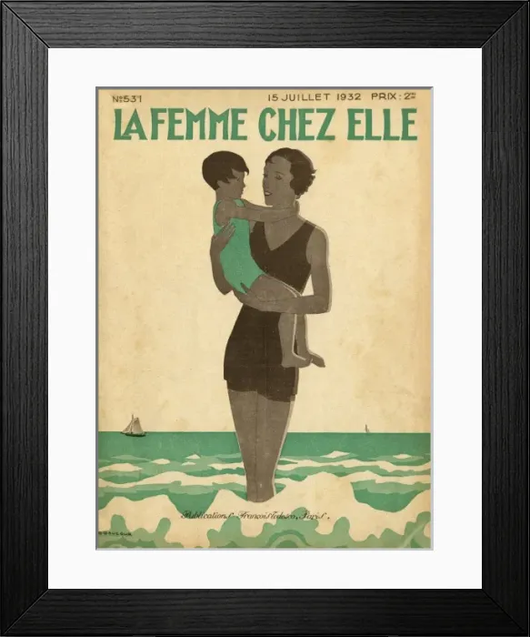 Framed Print : Mother, Child, Seaside Framed Print : Mother, Child, Seaside