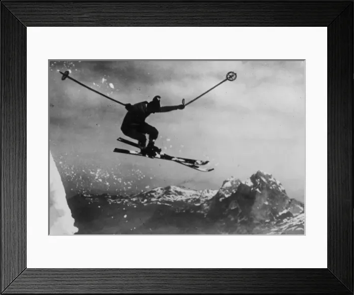 Framed Print : Athletic Skier Framed Print : Athletic Skier