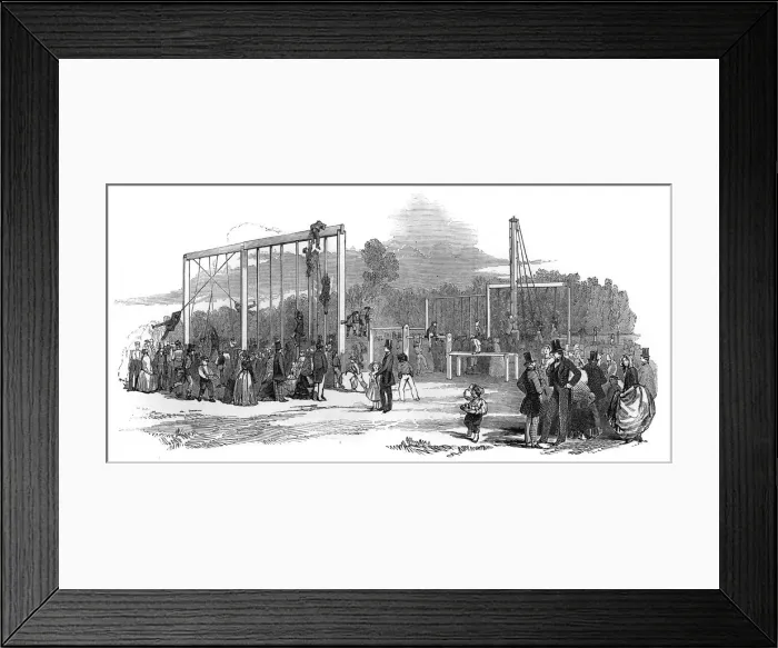 Framed Print : Public Gymnasium on Primrose Hill, London, 1848 Framed Print : Public Gymnasium on Primrose Hill, London, 1848