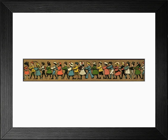 Framed Print : Children in a row Framed Print : Children in a row