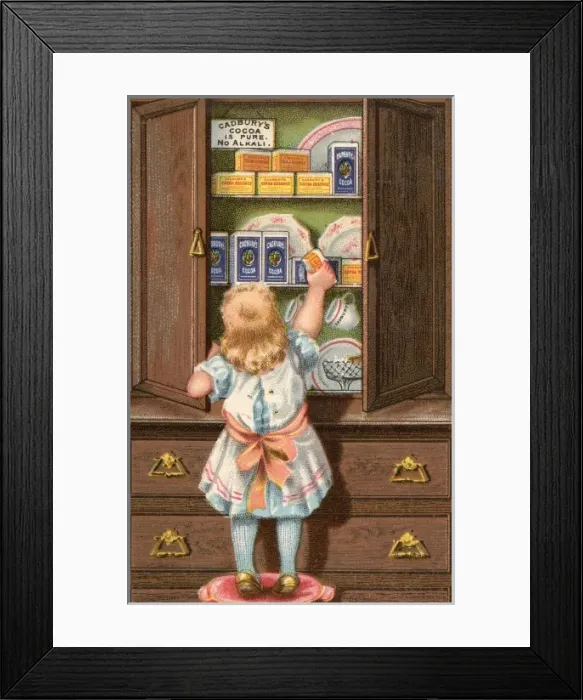 Framed Print : Girl and Cocoa Framed Print : Girl and Cocoa