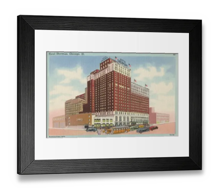 Framed Print : Sherman Hotel Chicago Framed Print : Sherman Hotel Chicago