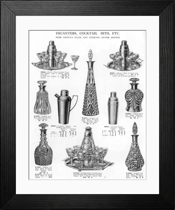 Framed Print : Decanters Etc Framed Print : Decanters Etc