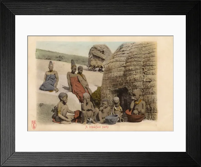 Framed Print : Southern African Native Village Framed Print : Southern African Native Village