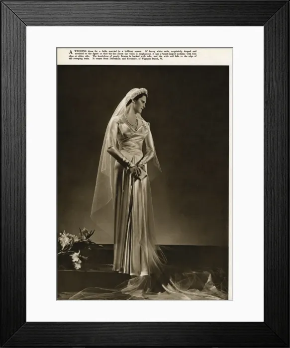 Framed Print : Weddiing dress 1937 Framed Print : Weddiing dress 1937
