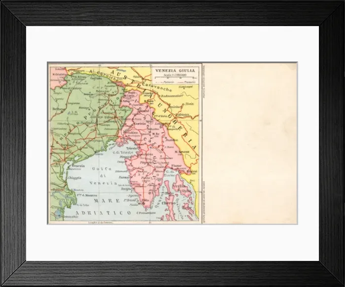 Framed Print : Italy - Venice - Map of the local region Framed Print : Italy - Venice - Map of the local region