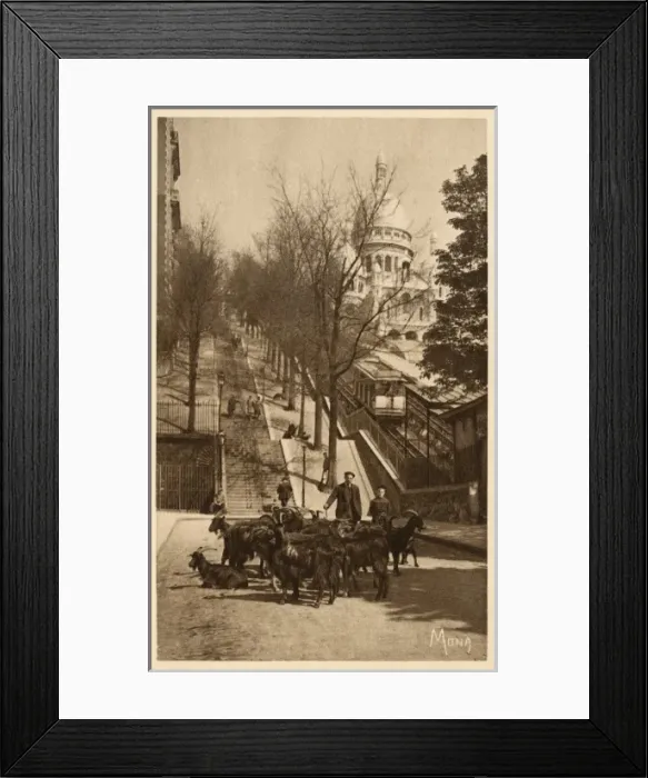 Framed Print : Montmartre - Sacre Coeur - base of the Funicular Framed Print : Montmartre - Sacre Coeur - base of the Funicular