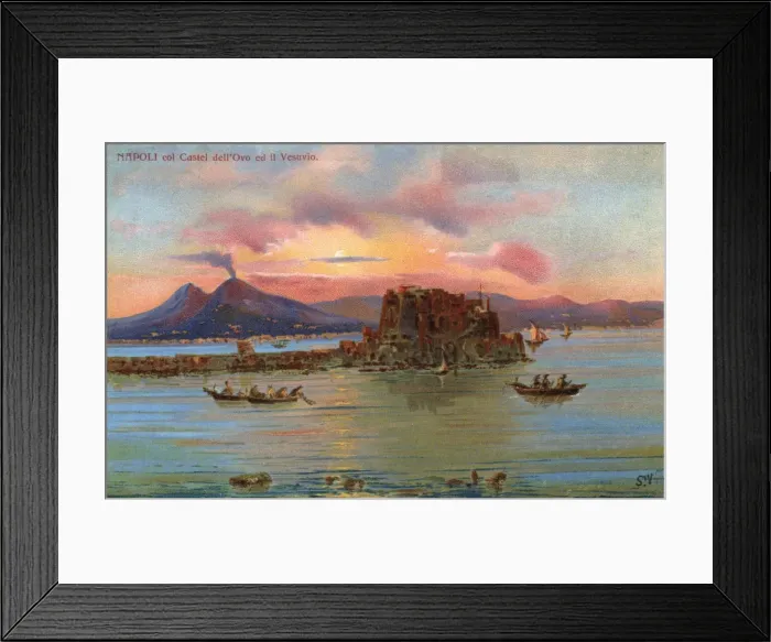 Framed Print : Naples, Italy - Vesuvius and the Castel dell Ovo Framed Print : Naples, Italy - Vesuvius and the Castel dell Ovo