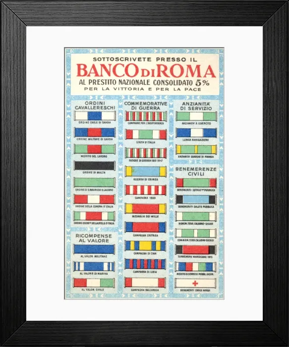 Framed Print : Italian Patriotic postcard - WWI Framed Print : Italian Patriotic postcard - WWI