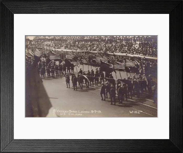 Framed Print : The US Colours - 1919 Victory Parade Framed Print : The US Colours - 1919 Victory Parade