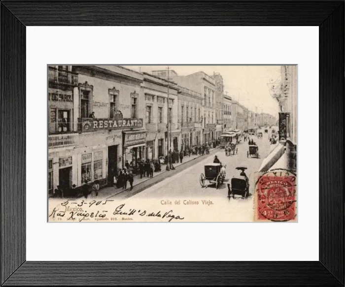 Framed Print : Mexico City - Calle de Coliseo Viejo Framed Print : Mexico City - Calle de Coliseo Viejo