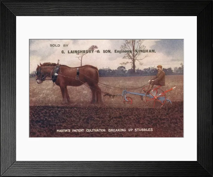 Framed Print : Kingham, Oxfordshire - Breaking up Stubble Framed Print : Kingham, Oxfordshire - Breaking up Stubble