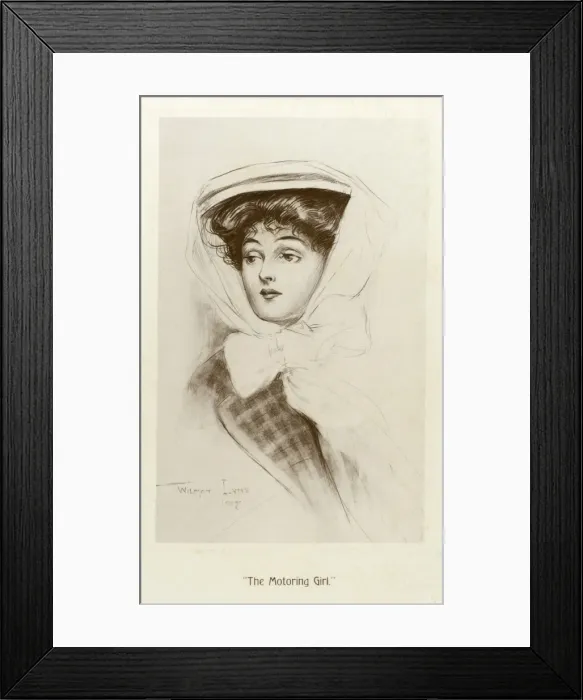 Framed Print : The Motoring Girl Framed Print : The Motoring Girl