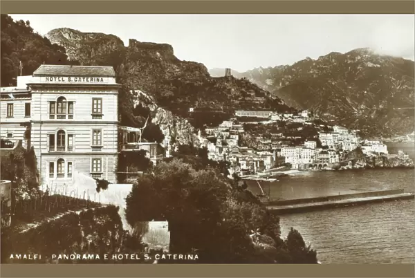 Amalfi, Italy - Panorama of the Hotel San Caterina