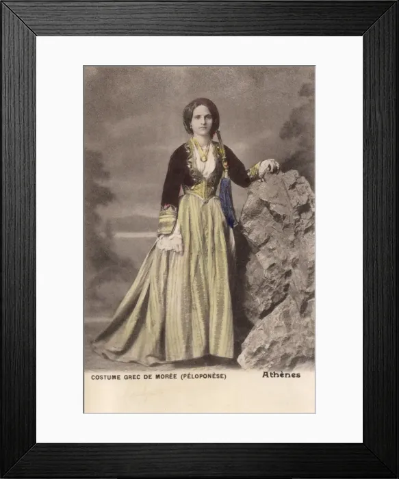 Framed Print : Lady in Greek Costume Framed Print : Lady in Greek Costume