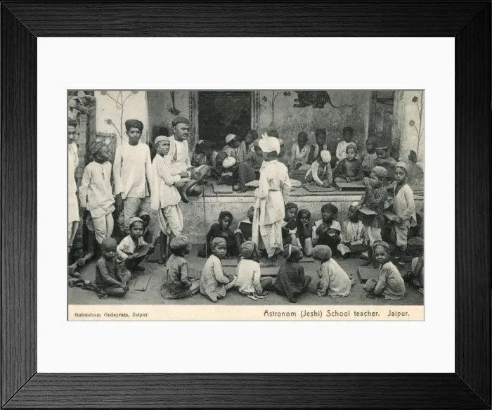 Framed Print : Jaipur, India - School Teacher and his class Framed Print : Jaipur, India - School Teacher and his class