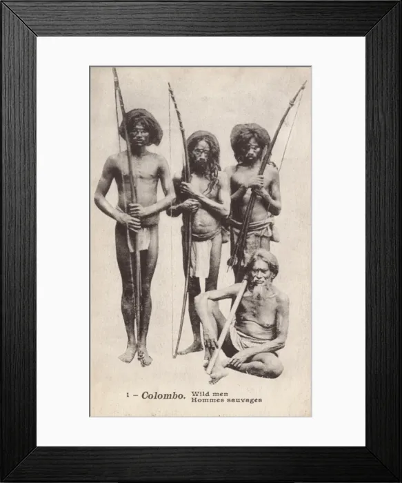 Framed Print : Colombo, Sri Lanka - Veddhas Tribesmen Framed Print : Colombo, Sri Lanka - Veddhas Tribesmen