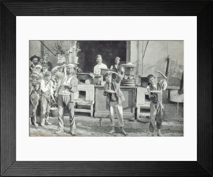 Framed Print : Eating Spaghetti in Italy Framed Print : Eating Spaghetti in Italy