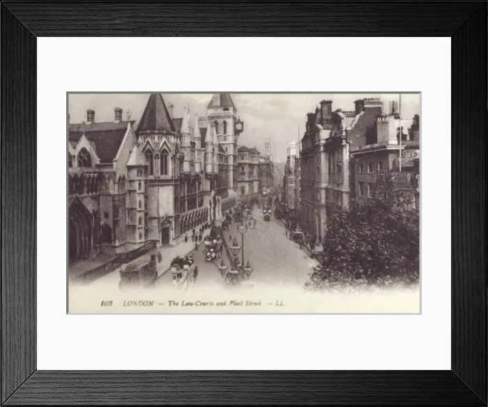 Framed Print : The Law Courts and Fleet Street, London Framed Print : The Law Courts and Fleet Street, London