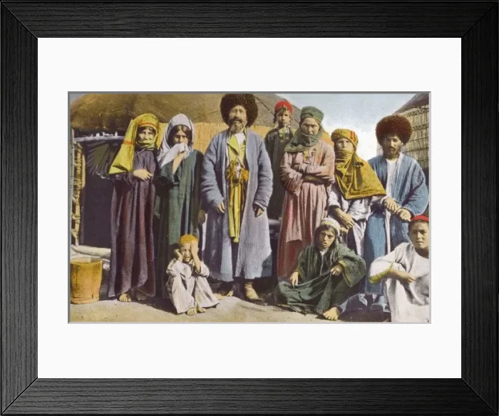 Framed Print : Turkmenistan - Familes and their tents Framed Print : Turkmenistan - Familes and their tents
