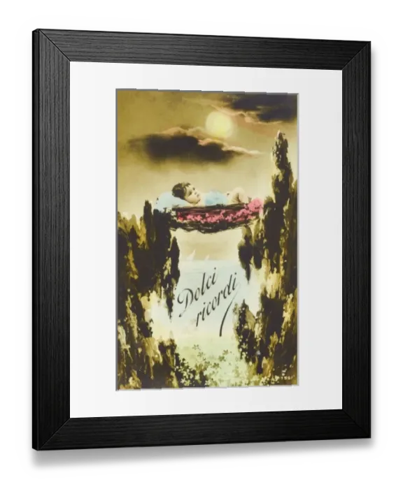 Framed Print : Italian Kitch Postcard (1 / 3) Framed Print : Italian Kitch Postcard (1 / 3)