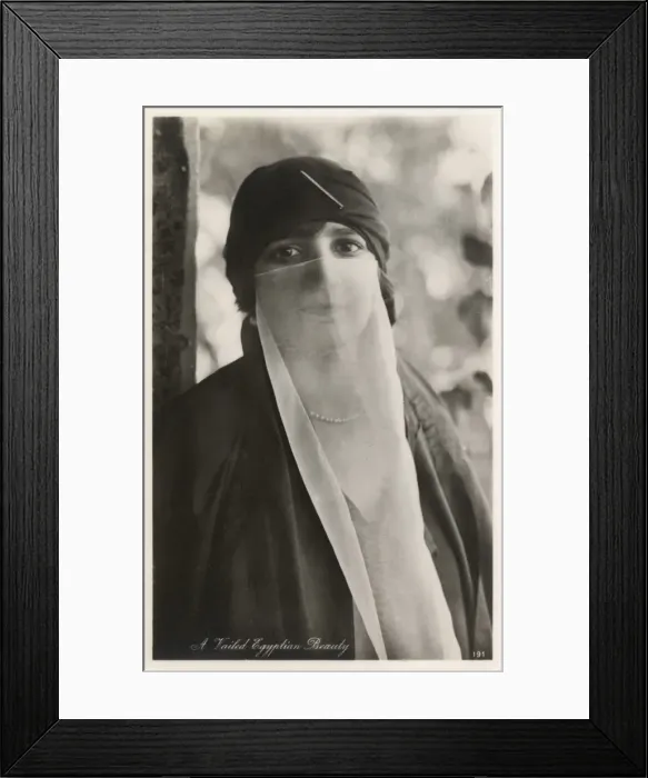 Framed Print : Veiled Egyptian Beauty Framed Print : Veiled Egyptian Beauty