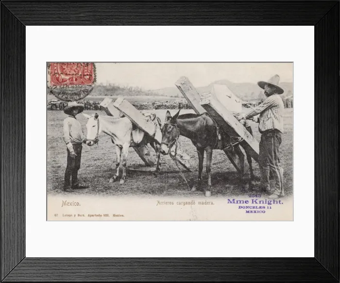 Framed Print : Mexico - Carriers loading wood Framed Print : Mexico - Carriers loading wood