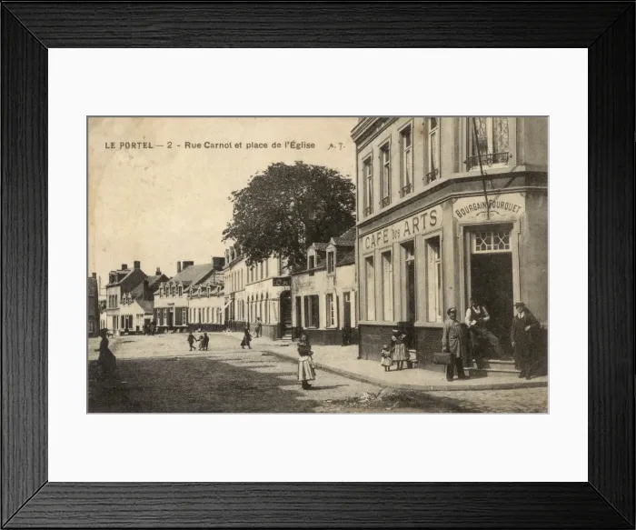 Framed Print : France - Le Portel - Rue Carnot & Place d Eglise Framed Print : France - Le Portel - Rue Carnot & Place d Eglise