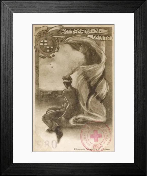 Framed Print : Propaganda card for the Italian Red Cross Framed Print : Propaganda card for the Italian Red Cross