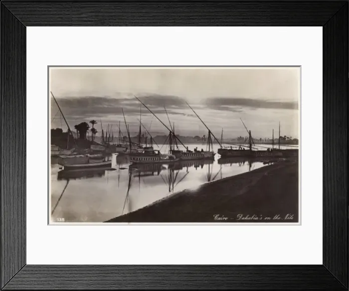Framed Print : Boats on the Nile at dusk - Cairo, Egypt Framed Print : Boats on the Nile at dusk - Cairo, Egypt