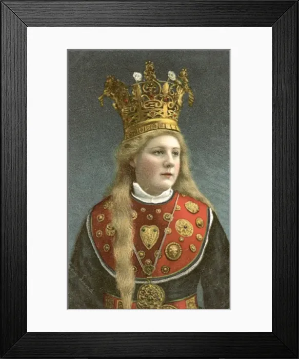 Framed Print : Lady wearing a Swedish bridal crown Framed Print : Lady wearing a Swedish bridal crown
