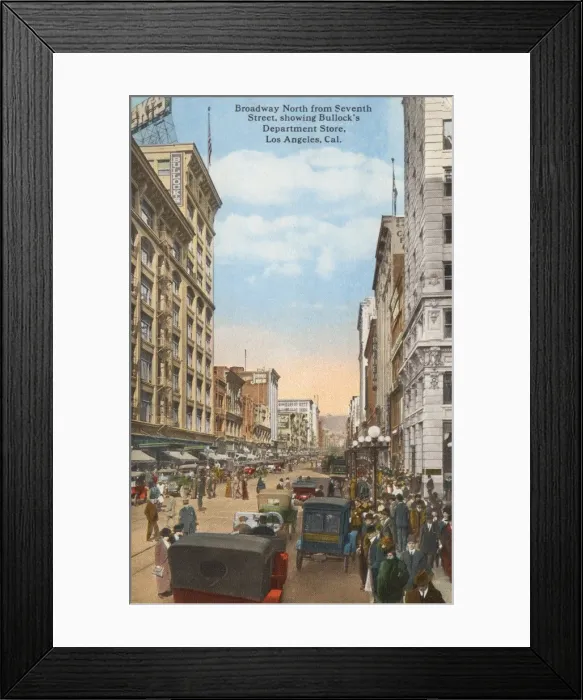 Framed Print : Los Angeles, California, USA - Broadway Framed Print : Los Angeles, California, USA - Broadway