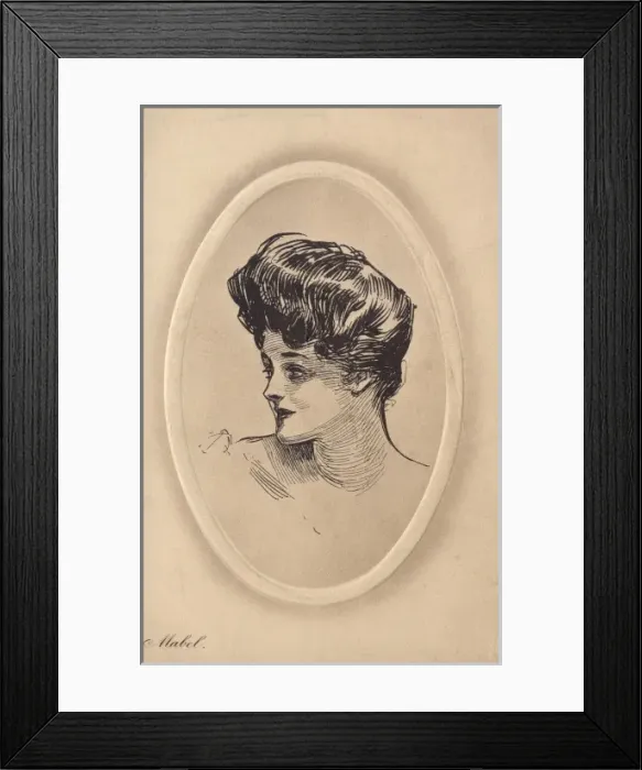 Framed Print : Gibson Girl - Mabel Framed Print : Gibson Girl - Mabel