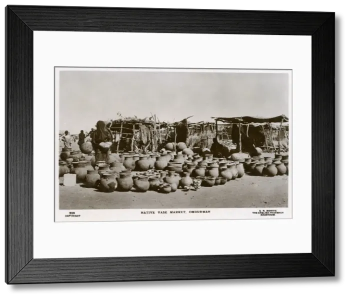 Framed Print : Sudan - Native Vase Market at Omdurman Framed Print : Sudan - Native Vase Market at Omdurman