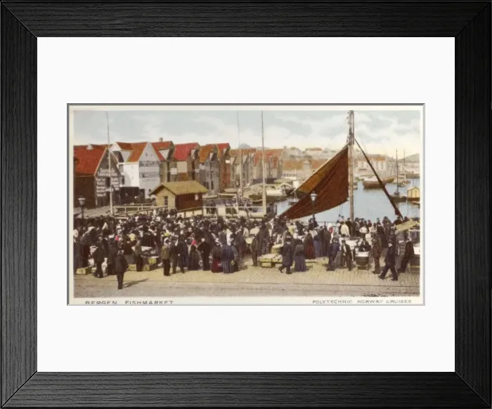 Framed Print : Bergen, Norway - The Fishmarket Framed Print : Bergen, Norway - The Fishmarket