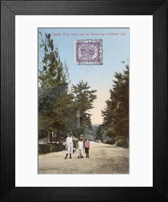 Framed Print : Indonesia, Tjandi - View toward Semerang Framed Print : Indonesia, Tjandi - View toward Semerang