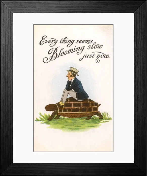 Framed Print : Slowness Postcard Framed Print : Slowness Postcard