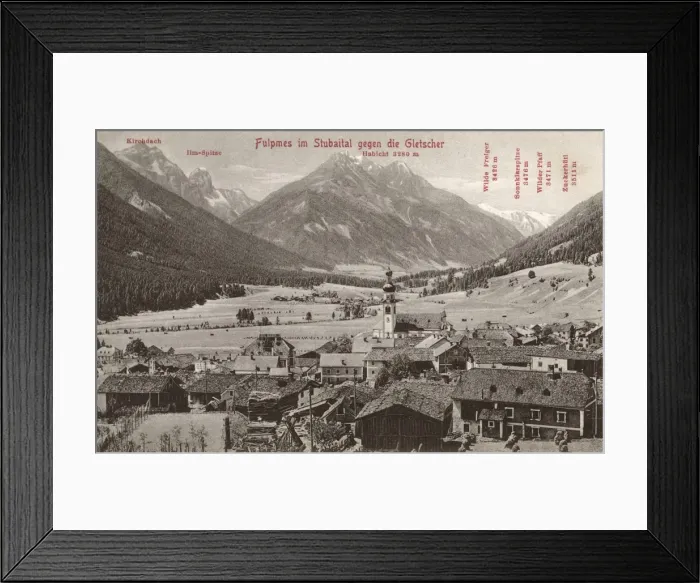 Framed Print : Austrian Alpine Scene - Stubaital - Fulpmes Framed Print : Austrian Alpine Scene - Stubaital - Fulpmes